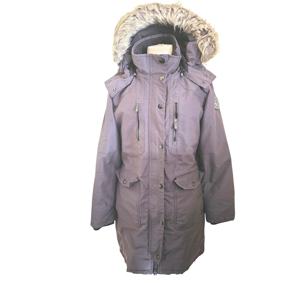 Koldtex Outwear Department Fur Hood winter Parka Jacket Grey Water Resistant M